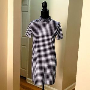 Zara Trafaluc Smocked High Neck Mini Dress